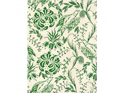 MINDTHEGAP Folk Embroidery Fern Green - tapeta