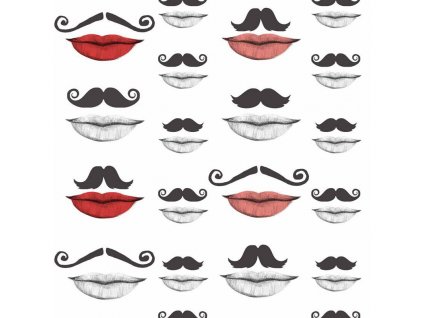 MINDTHEGAP Moustache and lips - tapeta