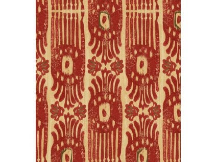 MINDTHEGAP Tribal Ikat Lava red - tapeta