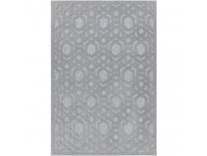 ASIATIC LONDON Alfresco Salta Silver Geometric - koberec