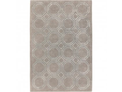 ASIATIC LONDON Nexus Octagon Silver - koberec