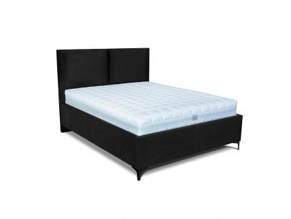 MOOD posteľ Beneto s kovovým nožným výklopom 2219/čierna