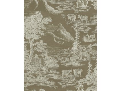 MINDTHEGAP Toile Du Tyrol Taupe - tapeta