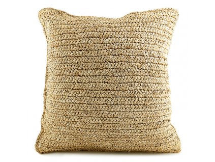 BAZAR BIZAR The Raffia Flores Cushion Cover - Natural - 40x40 obliečka