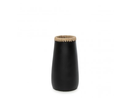 BAZAR BIZAR The Sneaky Vase - Black Natural - M váza