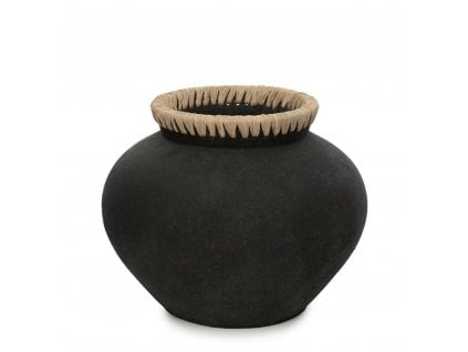 BAZAR BIZAR The Styly Vase - Black Natural - L váza