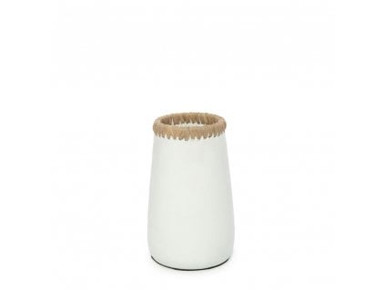 BAZAR BIZAR The Sneaky Vase - White Natural - S váza