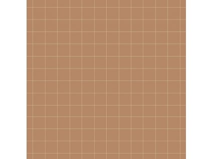 DEKORNIK Simple Check Pattern Small Cinnamon - Tapeta