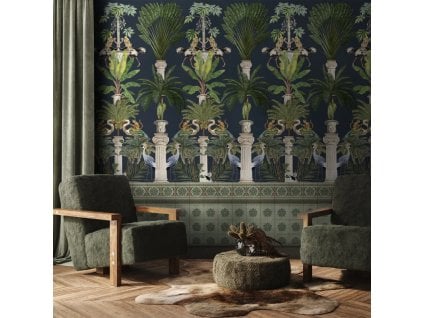 VLADILA Tropical Columns (Dark) - tapeta