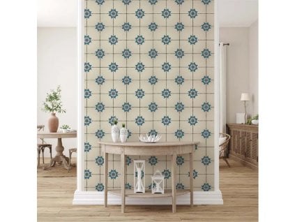 VLADILA  Vintage Tiles Pattern - tapeta