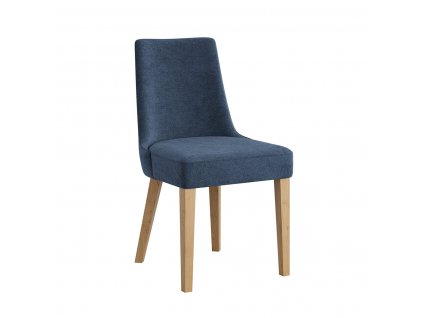 MOOD SELECTION Carina Čalúnená stolička modrá s drevenými nohami R11