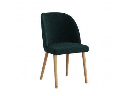 MOOD SELECTION Olbio Čalúnená stolička zelená s drevenými nohami R16