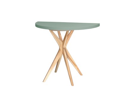 eng pl JUBI Halfround Extendable Table diam 90cm Sage Green 6113 2