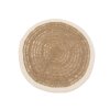 BAZAR BIZAR The Seagrass & Cotton Round Carpet - Natural White - výpredaj